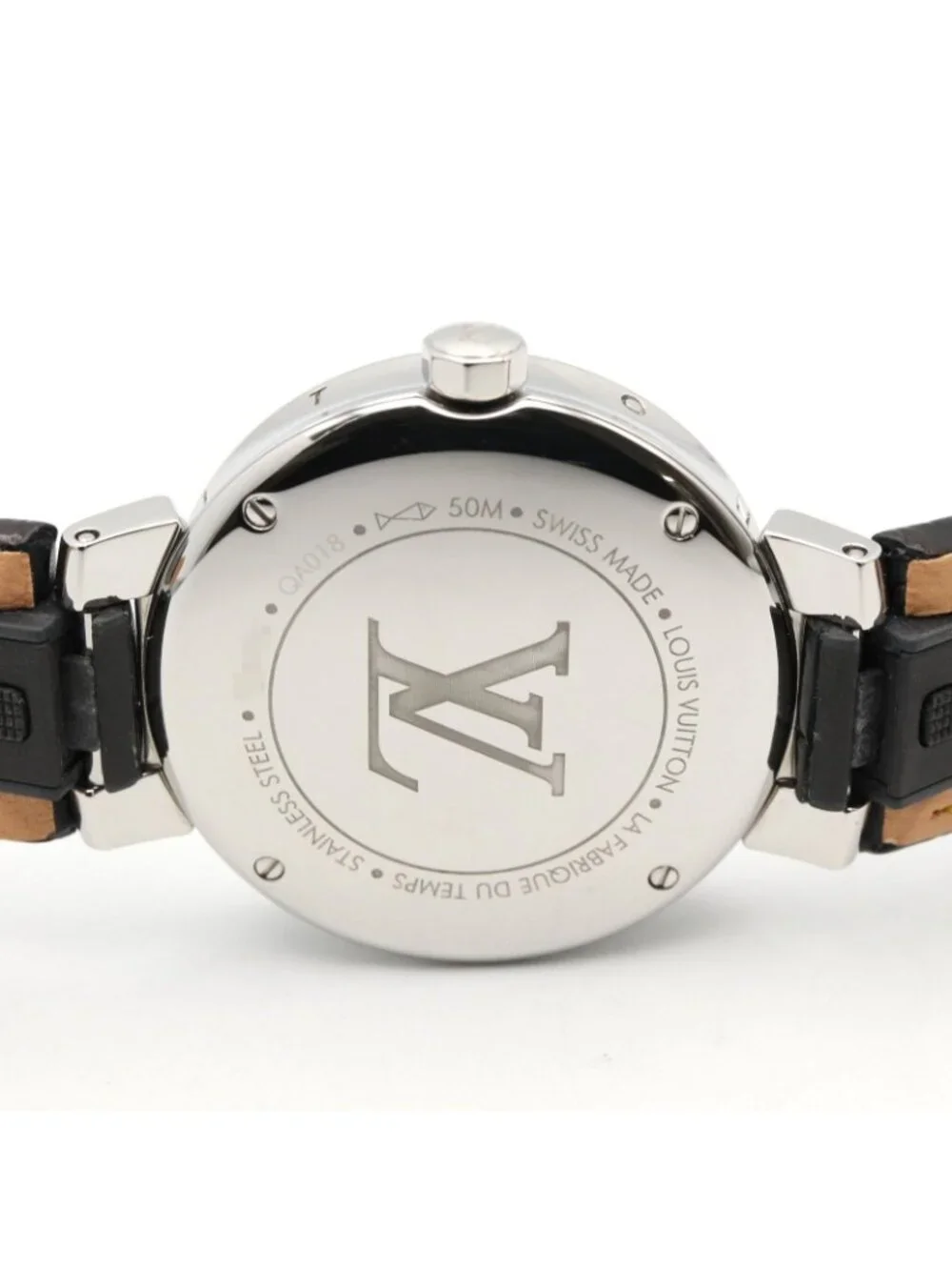 Louis Vuitton Watch Tambour Moon Divine 28 Black Stainless Steel